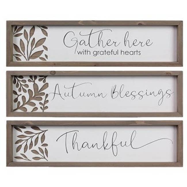Wood Fall Wall Sign - Gather, Blessings & Thankful
for wholesale by Will's Company