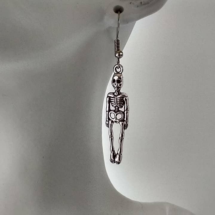 Piccadilly Pendants - Wholesale Dangle Earrings - Skeleton Earring, Halloween Jewelry