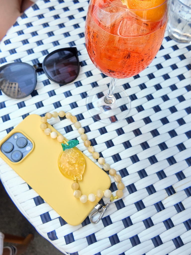 Solar Eclipse - Wholesale Phonecase Strap - Hand-painted Lemon Gemstone Bracelet Phone Chain2