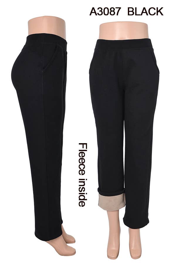 SSImport - Wholesale Pants - Women's - A3087 WINTER WIDE STRAIGHT LEG PANTS MIXED SIZES 12PCS0