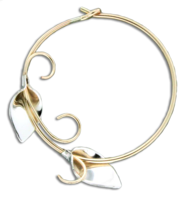 Mark Steel Jewelry - Wholesale Hoop Earrings - Double Calla Lily Hoop Earring 1