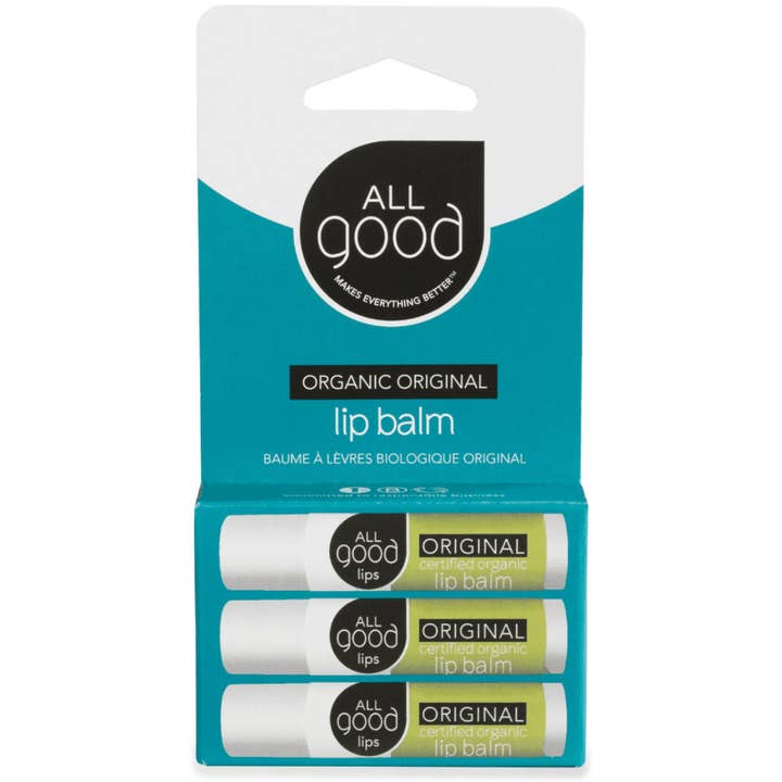 All Good Body Care - Wholesale Lip Balm - Organic Original Lip Balms 3-Pack (Peggable)