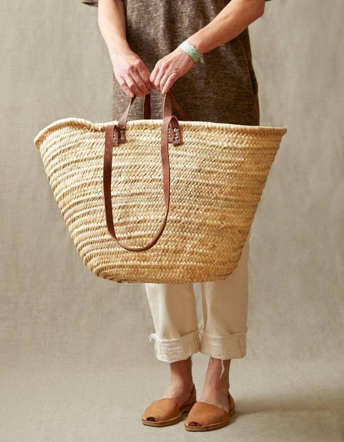 Melecraft - Wholesale Grocery/Shopping Bag - Straw tote bag, strap reusable grocery bag, woven bag