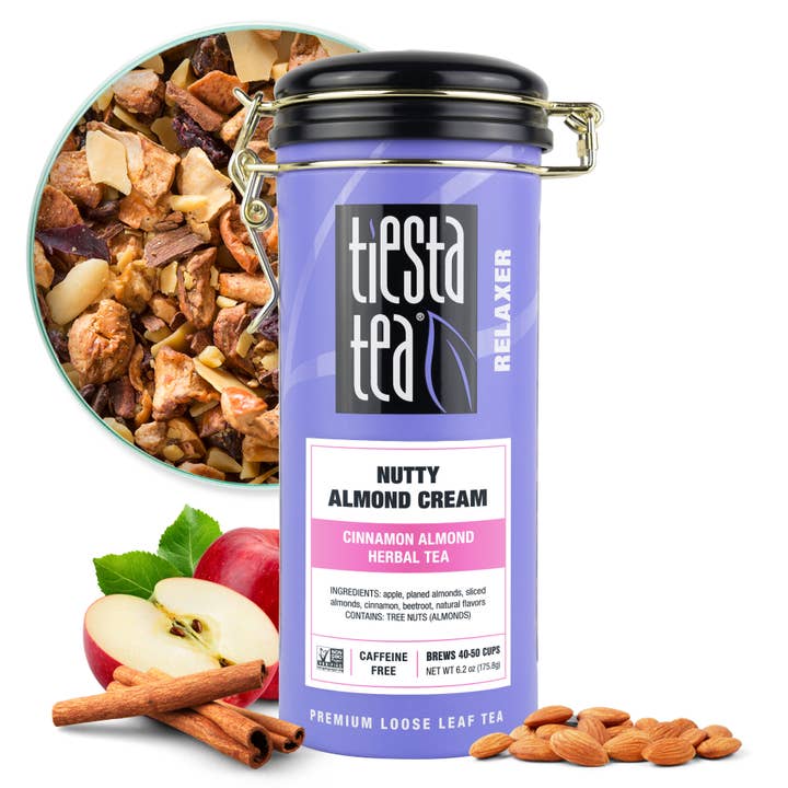 Tiesta Tea Company - Wholesale Loose Tea - Nutty Almond Cream - Cinnamon Almond Herbal Tea - 6.2 oz Tin