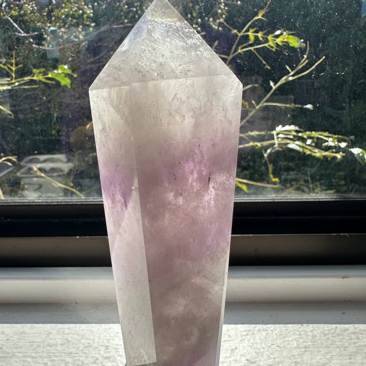 Moon Rituals - Wholesale Spiritual Stone/Crystal - Large Phantom Amethyst Tower - Natural Deep Purple Crystal with Phantom Inclusions, Raw Healing Quartz for Energy Cleansing, Meditation,Christmas Crystal Gift #311
