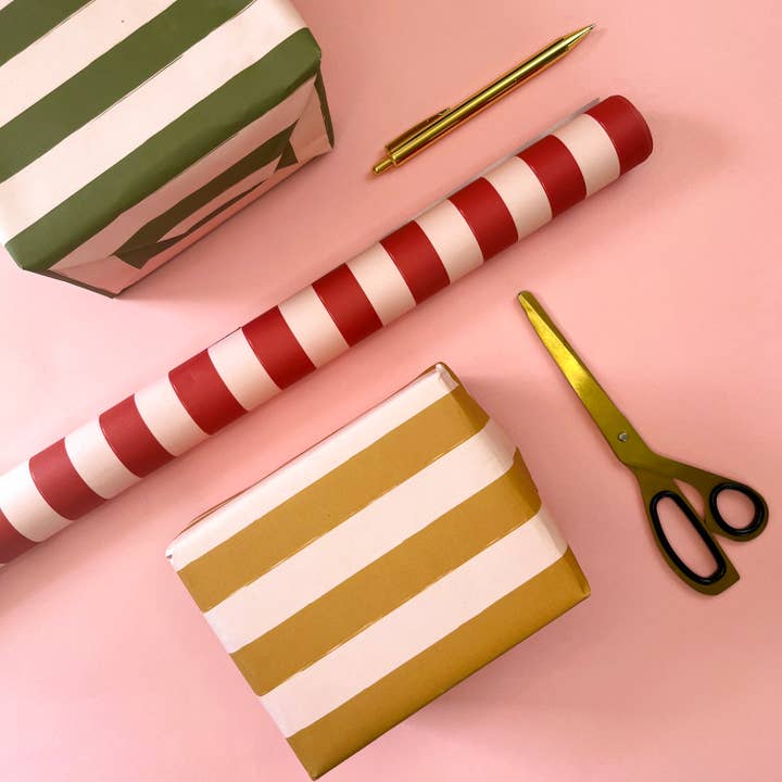 Heather Alstead Design Ltd - Wholesale Flat Wrap - Luxury Striped Wrapping Paper