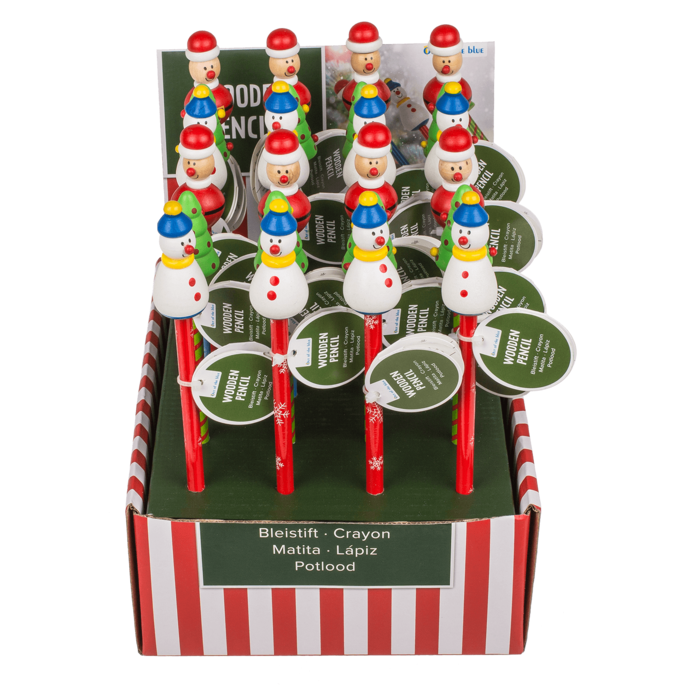 Out of the blue KG - Vendita all'ingrosso Matite - Matita in legno natalizia, circa 2,2 x 21 cm1