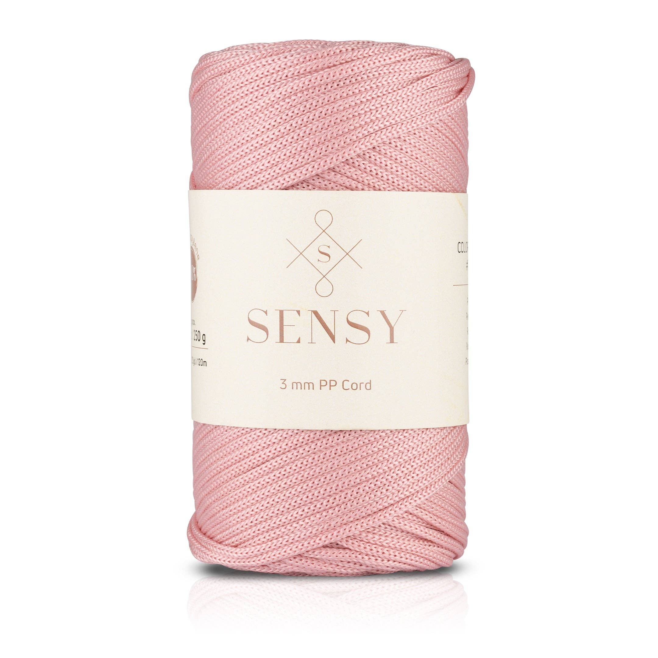 Sensy – Engroshandel Håndværk forsyninger – Sensy Premium 3 mm - 120 meter 100% polypropylen makramé snor24