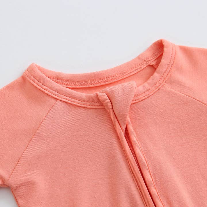 Luxie Charm - Wholesale Bodysuit (Footed) - Baby - Joyful Coral Zippered Romper I NICU I Convertible Footie5