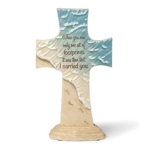Footprints Table Cross for wholesale by Roman