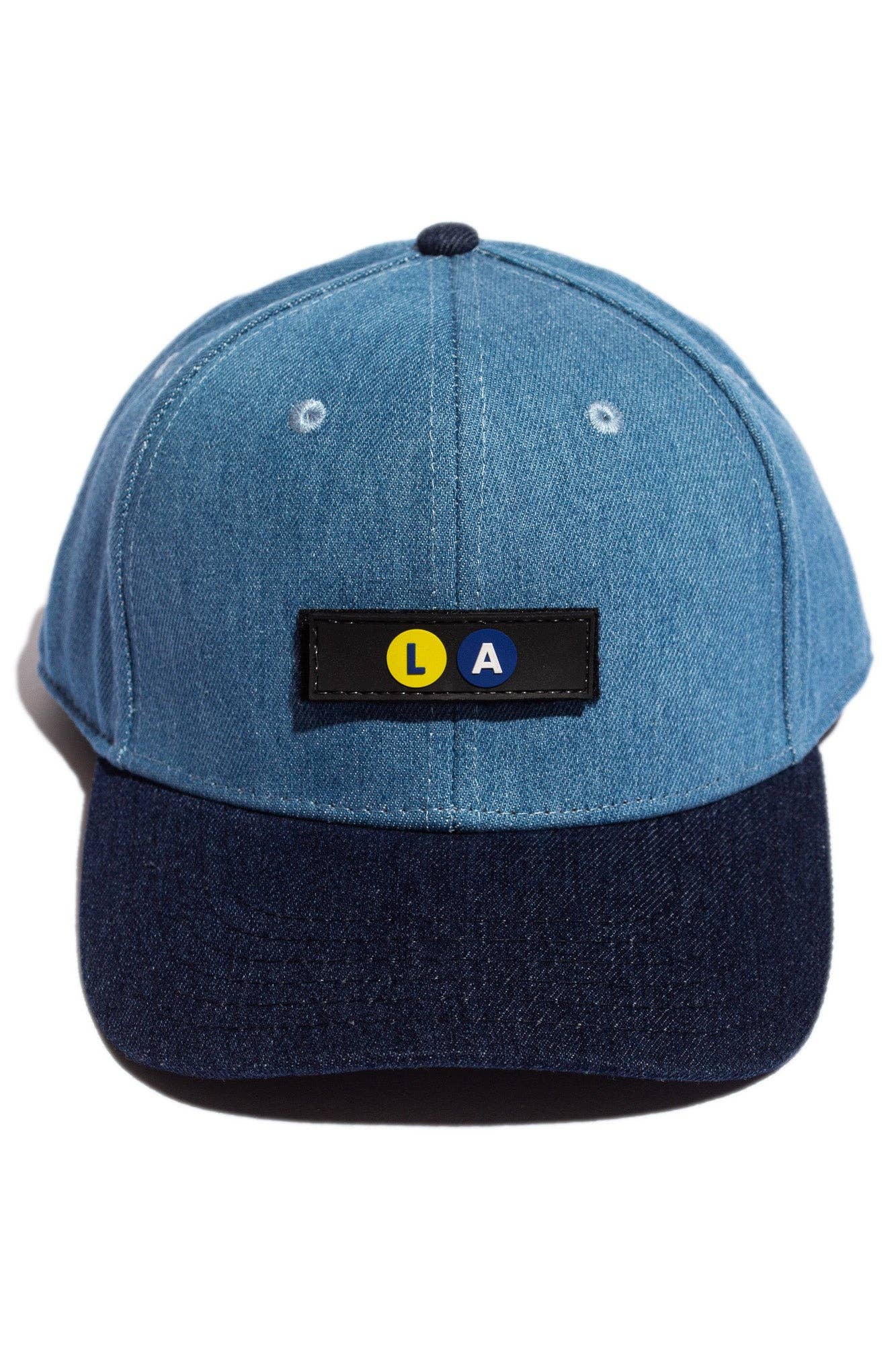 SOUNDOFF - Wholesale Flat Brim Cap - Men's - MEDIUM/INDIGO DENIM ID PATCH SNAPBACK3