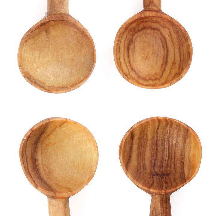 Swahili | AFRICAN MODERN - Wholesale Measuring Spoon - Set of 4 Wild Olive Wood Sugar Spoons2