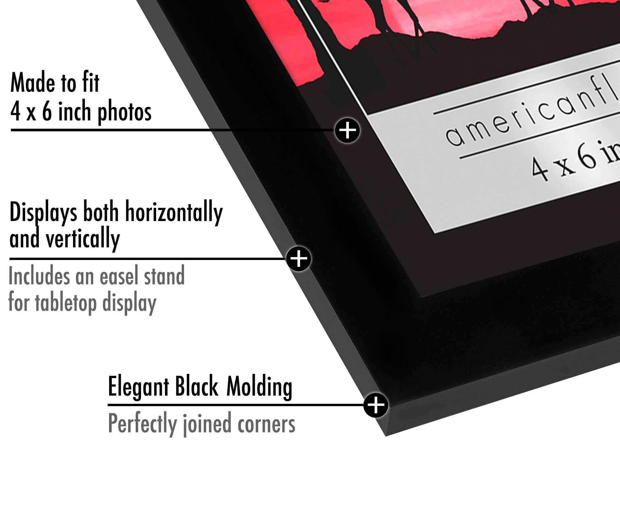 Black Americanflat Gallery Wall Frame Set - Set of 6 & 12 for wholesale on Faire9