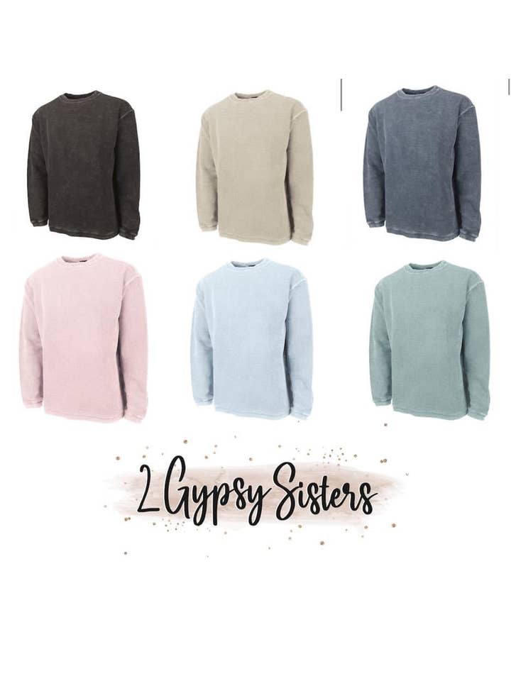 2 gypsy sisters boutique - Wholesale Sweatshirt - Women's - Corded Charles river sweatshirt2