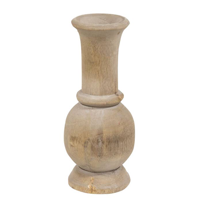 Wooden Tapered Vase, 6.5" for wholesale by Col House Designs