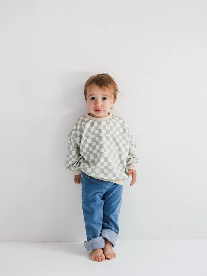 Wavy Check Pullover for wholesale by Celebrate Your Tribe