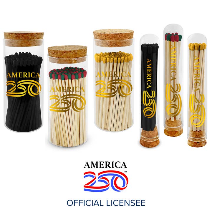 America 250™ Celebration Holiday Decorative Matches for wholesale by Thankful Greetings