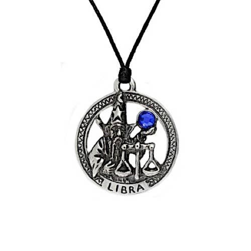 Myth & Magik - Silver Jewellery Cavern Wholesale - Wholesale Pendant/Charm Necklace -  Pewter Libra Zodiac Necklace - Astrology Gift - (USA-DDP)3