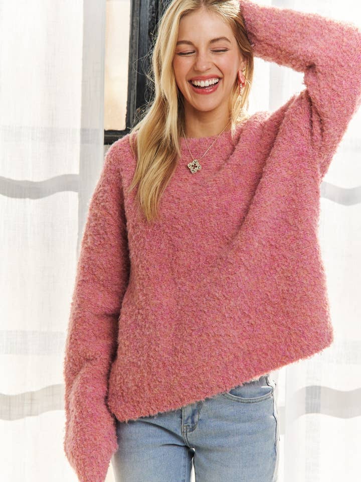 ADORA LA - Wholesale Knit Sweater - Women's - CESW3451A - WARM N COZY FUZZY SWEATER TOP13