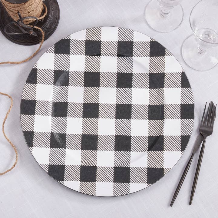 Saro Lifestyle - Wholesale Charger Plate - Buffalo Plaid Charger