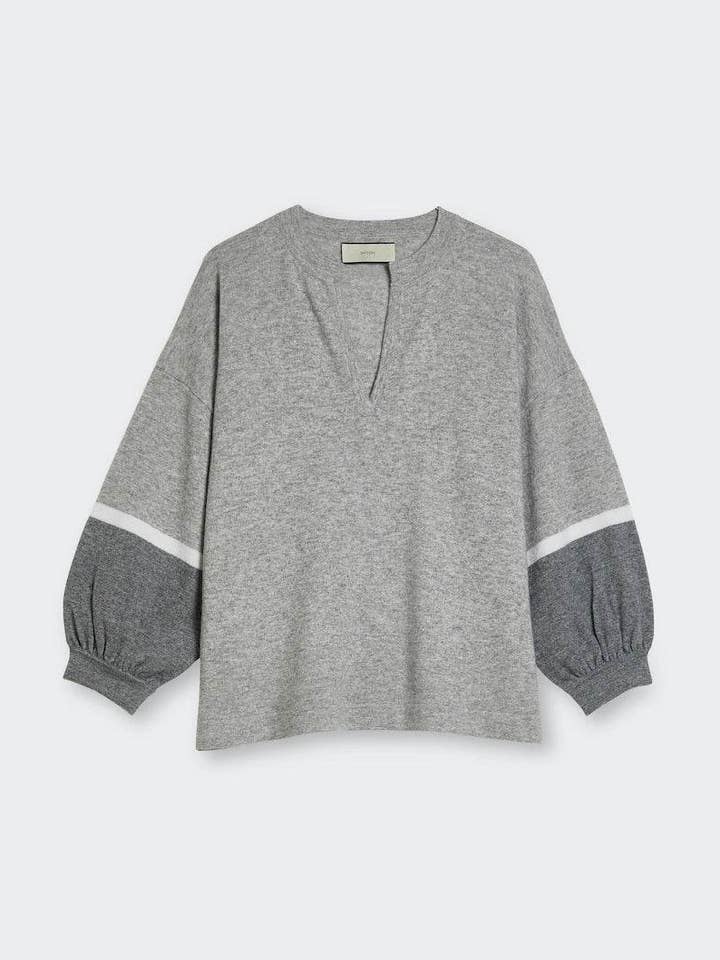 Pullover aus Wolle-Kaschmir mit kontrastierenden Ärmeln für den Großhandel von Spoon