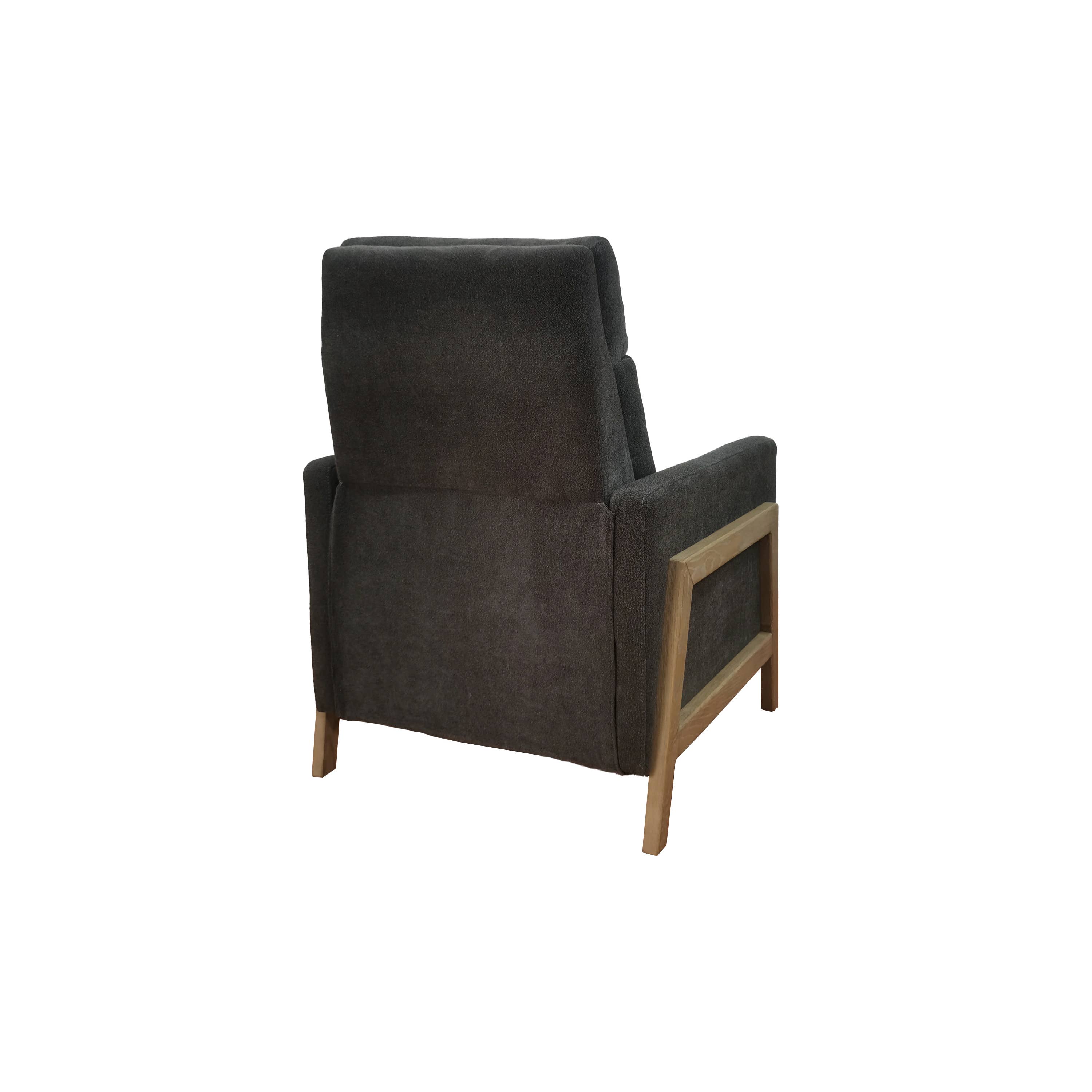 Olliix - Wholesale Chair - Modern Accent Chair Recliner With Wood Frame, Grey*6