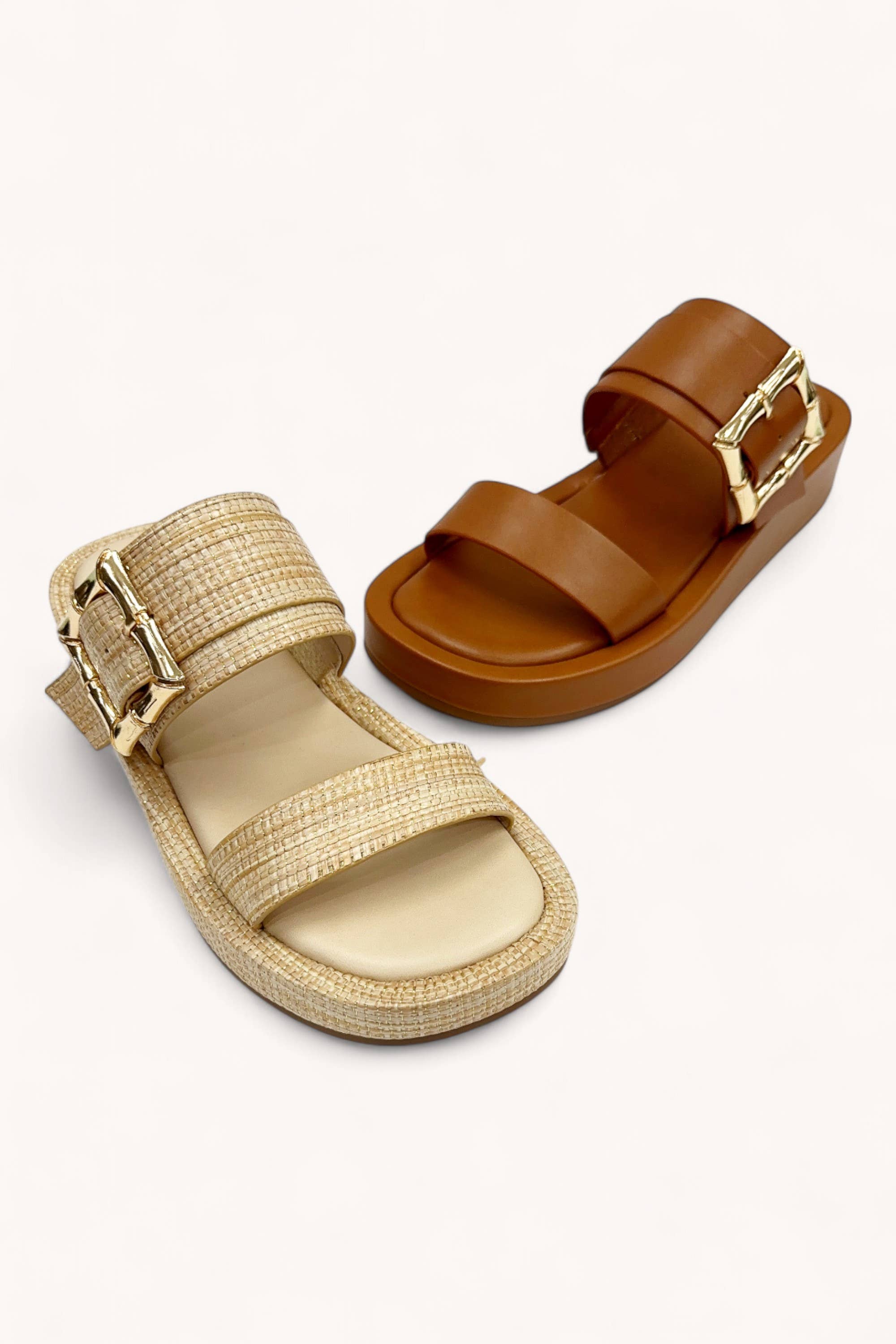 CCOCCI - Wholesale Sandals - Women's - RAYA-68 CHUNKY PLATFORM DOUBLE STRAP SANDALS2