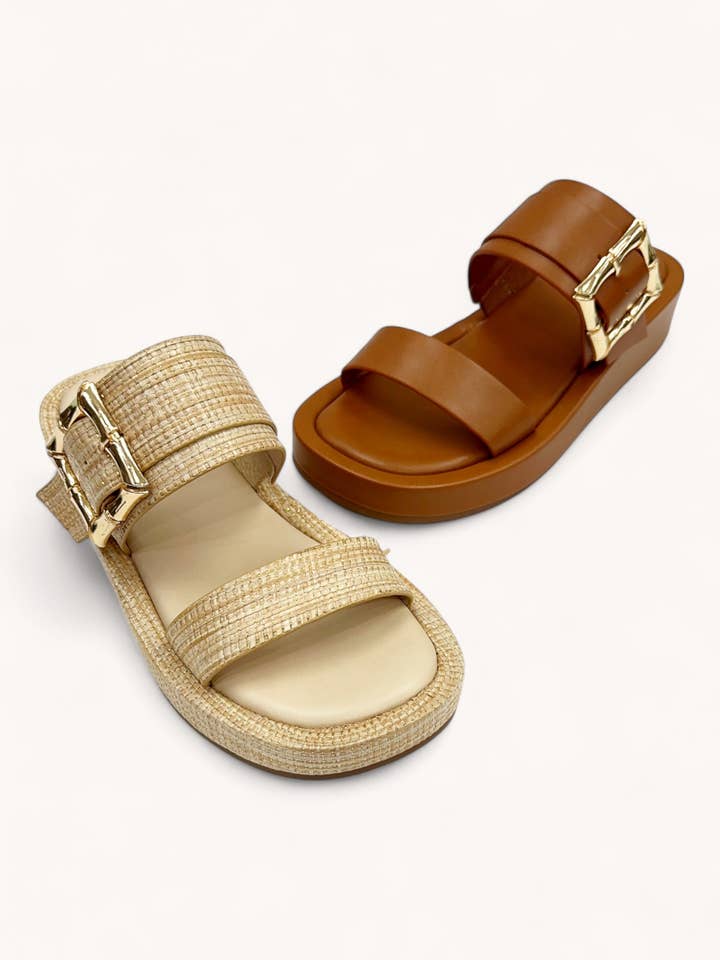CCOCCI – Engroshandel sandal - Dame – RAYA-68 KRAFTIG PLATFORM DOBBELT REM SANDALER2