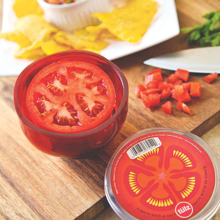 Fox Run Brands - Wholesale Food Storage Container - TULZ Tomato Save-A-Half, Red, 4" x 4" x 3"