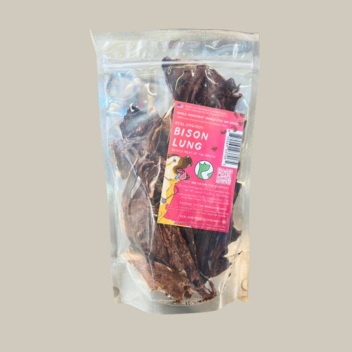 Bison Lung Dog Treat – Single Ingredient, Air-Dried for wholesale by Real Dog Box
