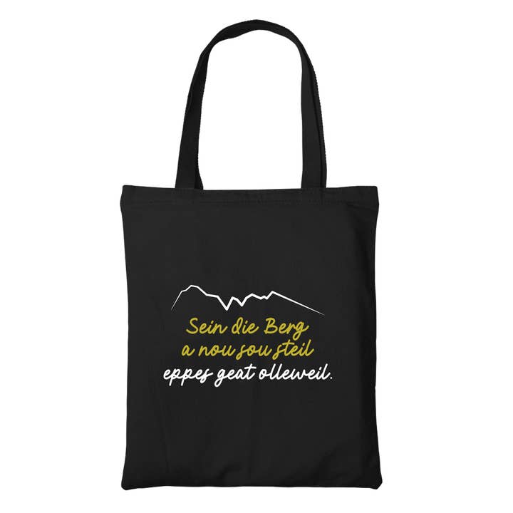 Essere la montagna ora così ripida - Borsa in tessuto biologico per la vendita all'ingrosso da parte di Südtiroler Stiebele