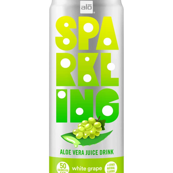 ALO Sparkling White Grape Carbonated Aloe Vera Juice Drink | 330ml, Pack of 12 for wholesale by ALO drink