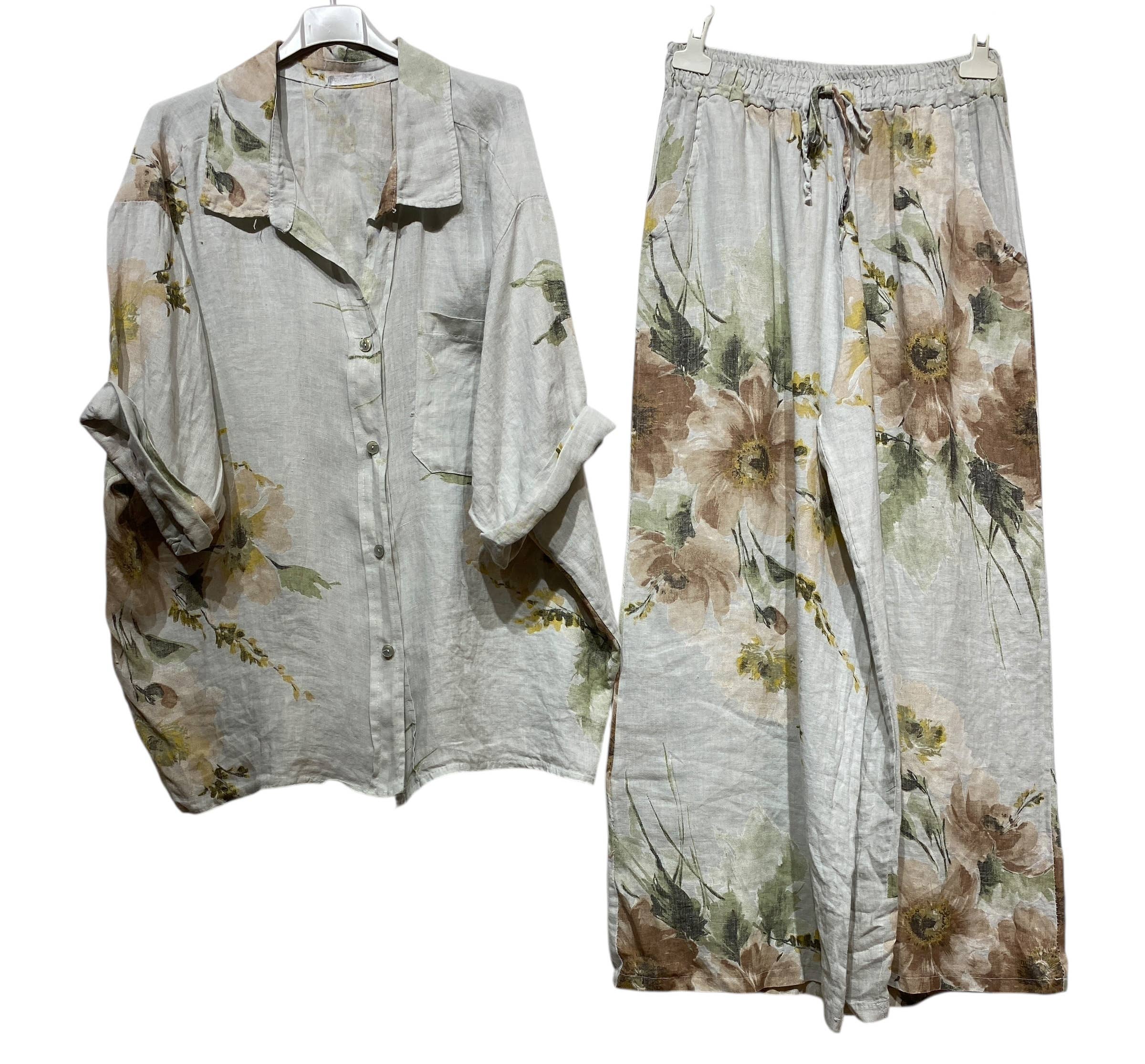 LINEN & COTTON HOUSE - Wholesale Jumpsuit - Women's - SET 100% LINEN 350 + 529928