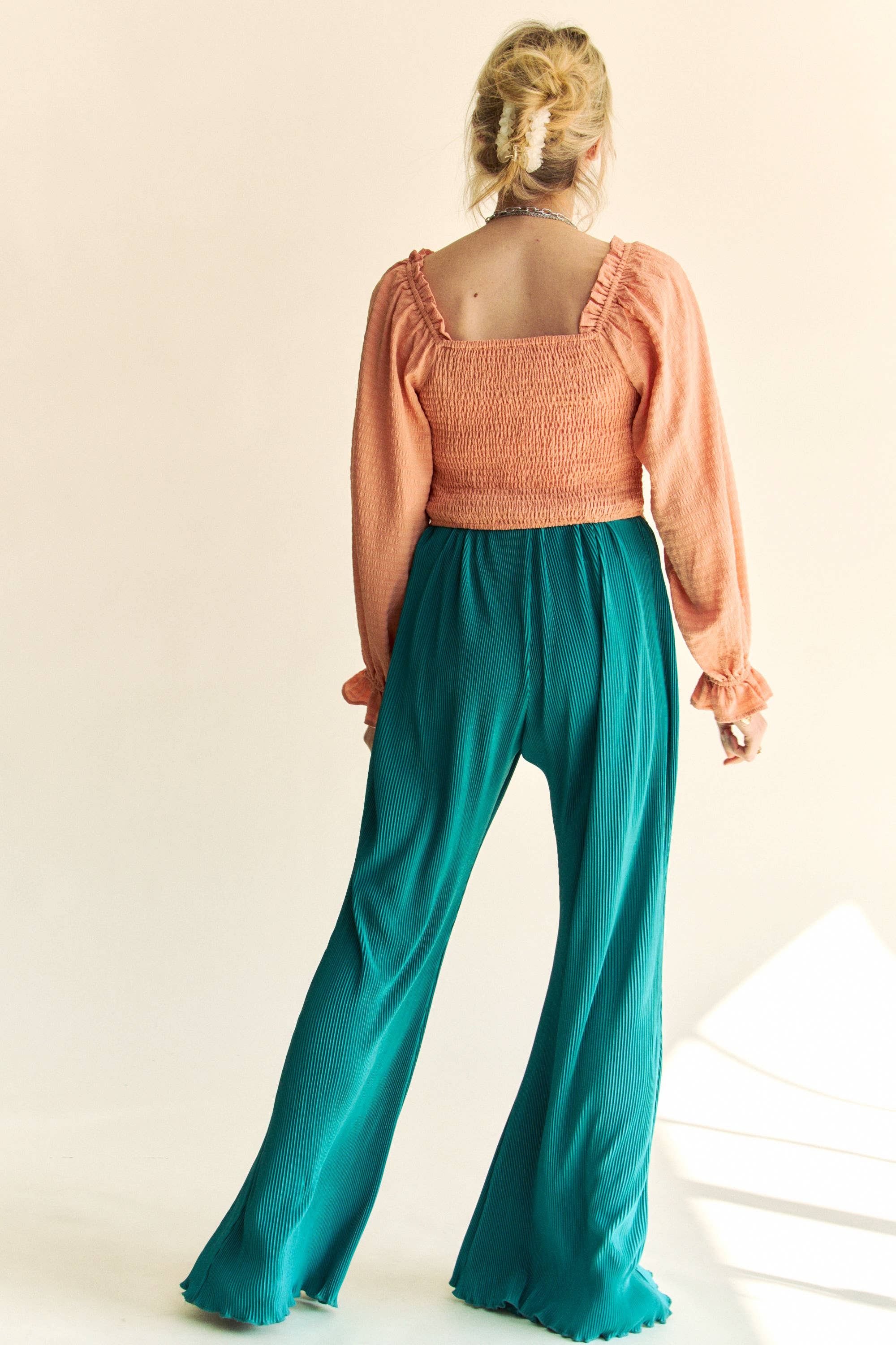 Davi & Dani - Wholesale Broek - Dames - BELBROEK MET GERIMPELDE PLOOIEN EN ELASTISCHE TAILLEBAND19