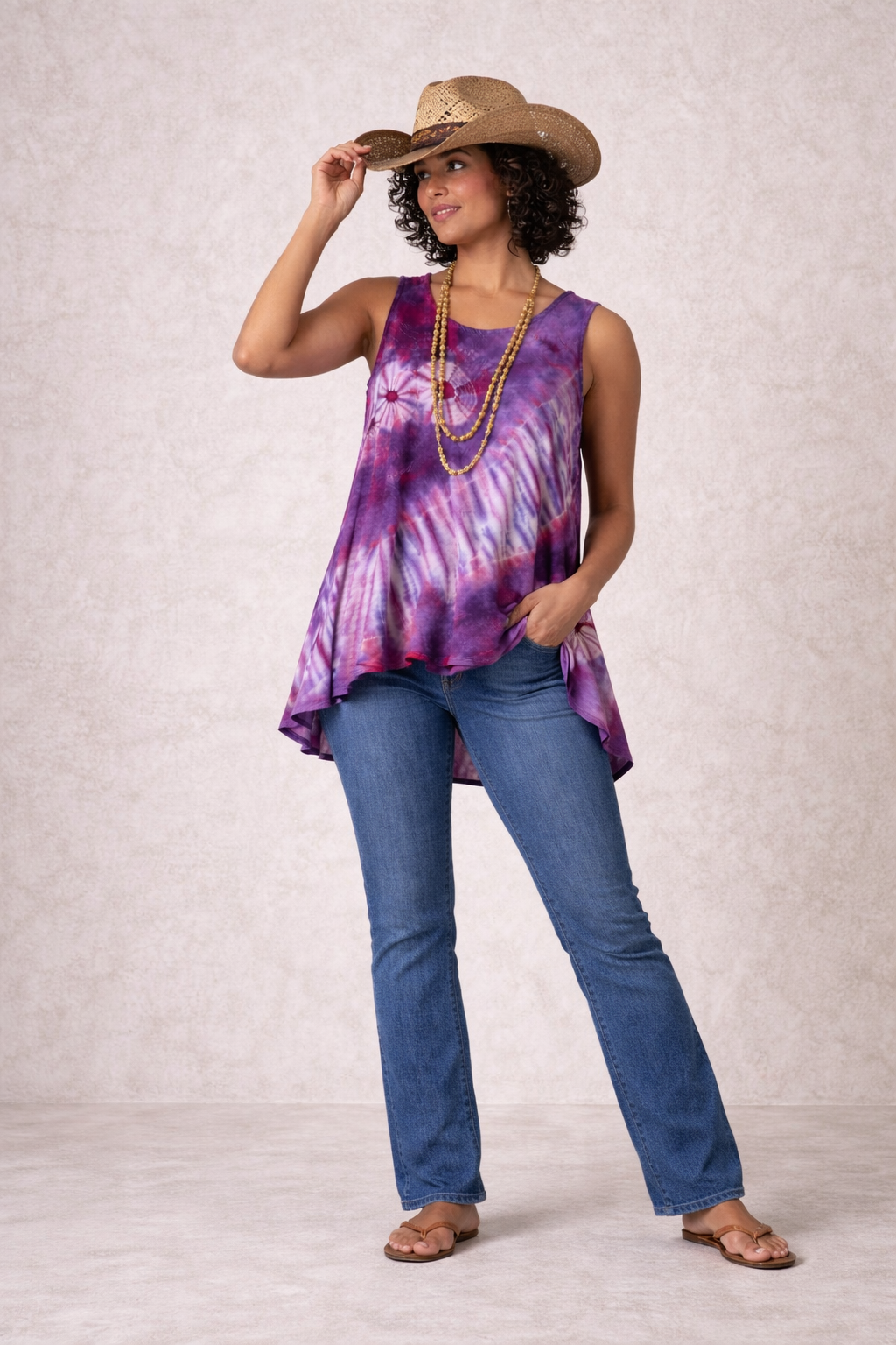 Zumi - Vendita all'ingrosso Tunica - Donna - Top in barattolo senza maniche Tie Dye4