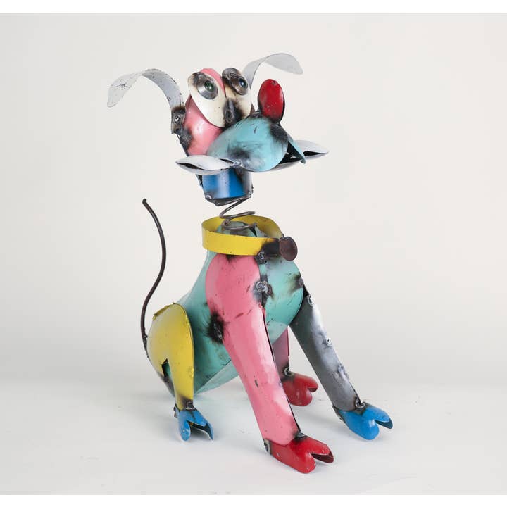 My Amigos Imports - Wholesale Outdoor Ornament/Decor - Colorful Metal Pluto Dog-Garden-Yard Art-Two Sizes-Pluto Dog