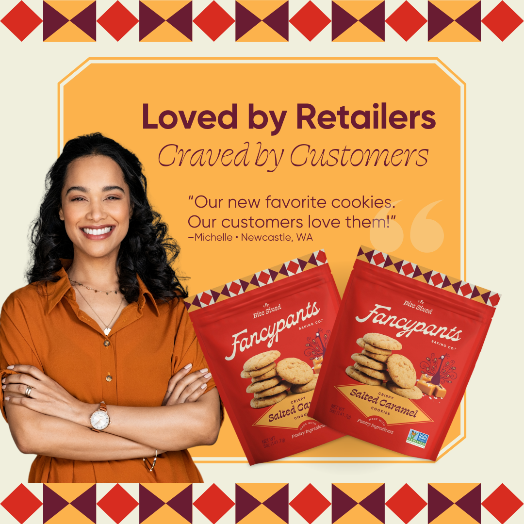 Fancypants Baking Co. - Wholesale Cookie - Salted Caramel Cookies | Premium Snacks | 12 pack | 5oz4