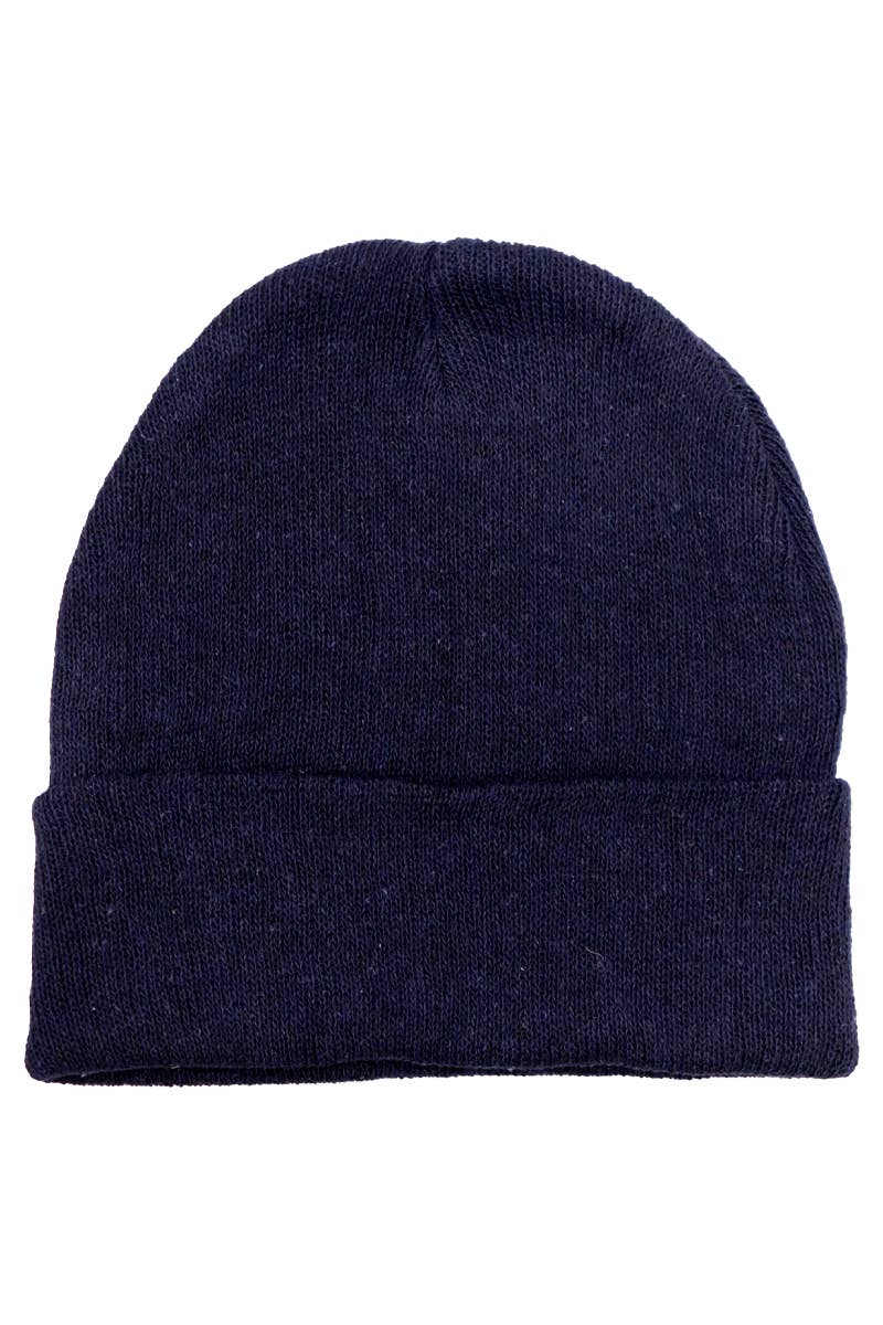 ASSORTI Cap Zone klassiek gebreide muts met omslag in donkere, neutrale kleuren voor groothandel op Faire6