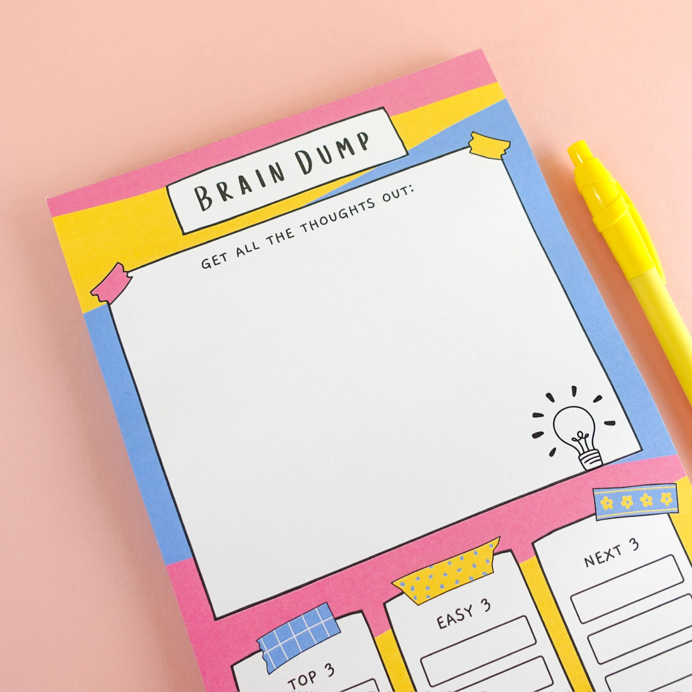 Sunshine Lane - Wholesale Notepad - Brain Dump Notepad - A52