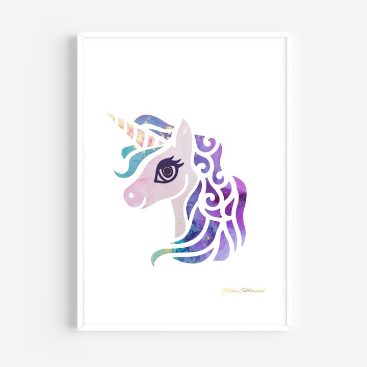 Pinkie Penelope Unicorn Print for wholesale by Glitter Enthusiast