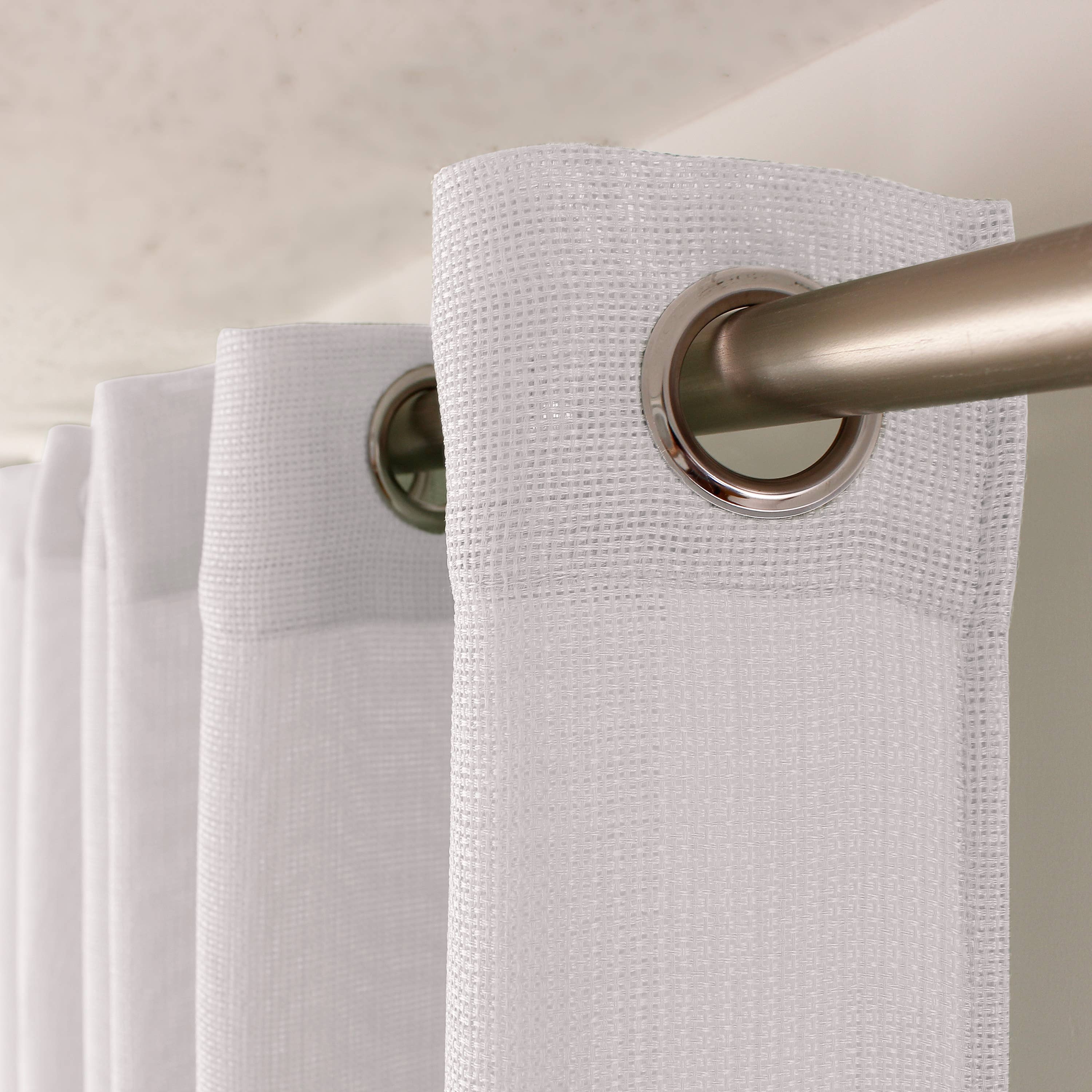 DECOSTARS - CmaDECO - Vente Rideaux - Voilage ajouré avec Œillets, 140x240cm, Collection JELLY18