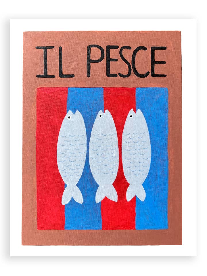 Il Pesce Art Print for wholesale by Allison Poplett