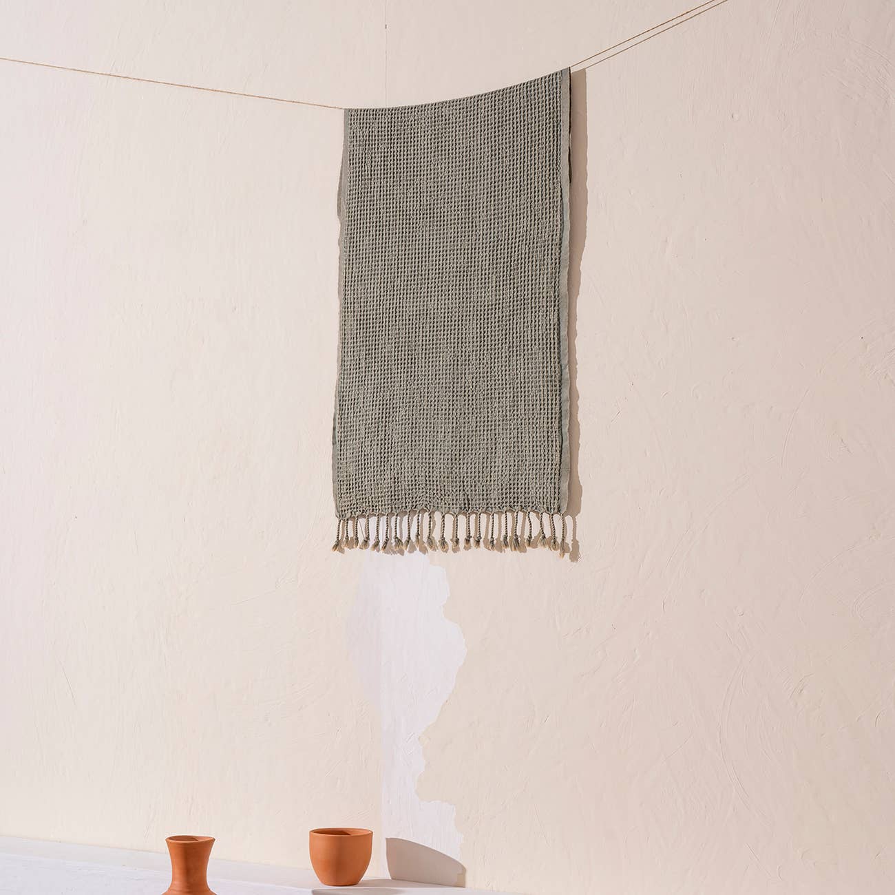 Kikoya - Wholesale Hand Towel - Stonewash Waffle Turkish Hand Towel Farmhouse Home Decor   3