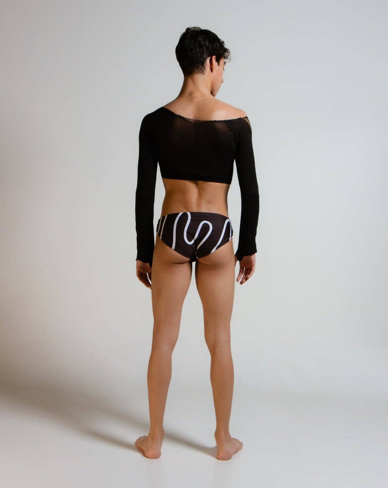 THE BITTEN ELEPHANT - Vente Bas de maillot de bain – homme - Slip de bain Black' Drip1