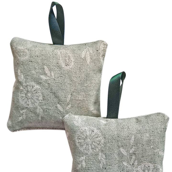 Hanging Lavender Sachet - Bloom Green for wholesale by The Wheat Bag Company