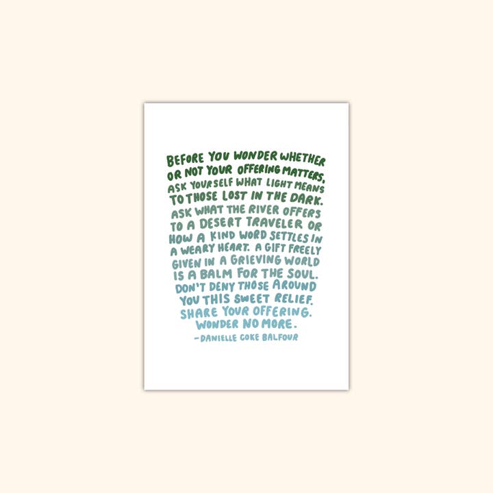 Wonder No More Mini Print for wholesale by Oh Happy Dani