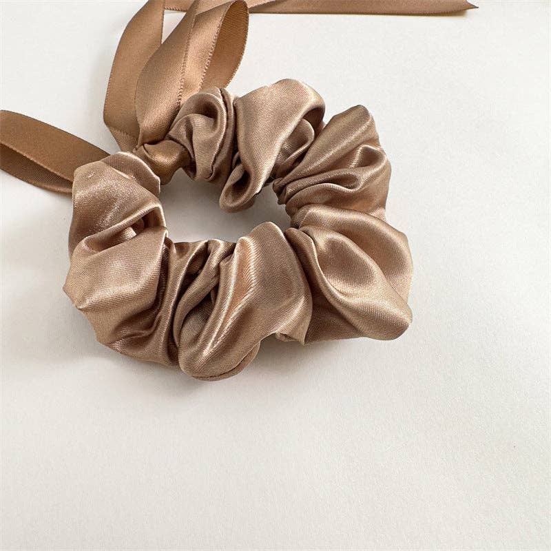 WEST AUSSIE SUPPLIES - Wholesale Scrunchie - Women's - Ribbon Bow Scrunchie Set in Satin, 6 Colors3