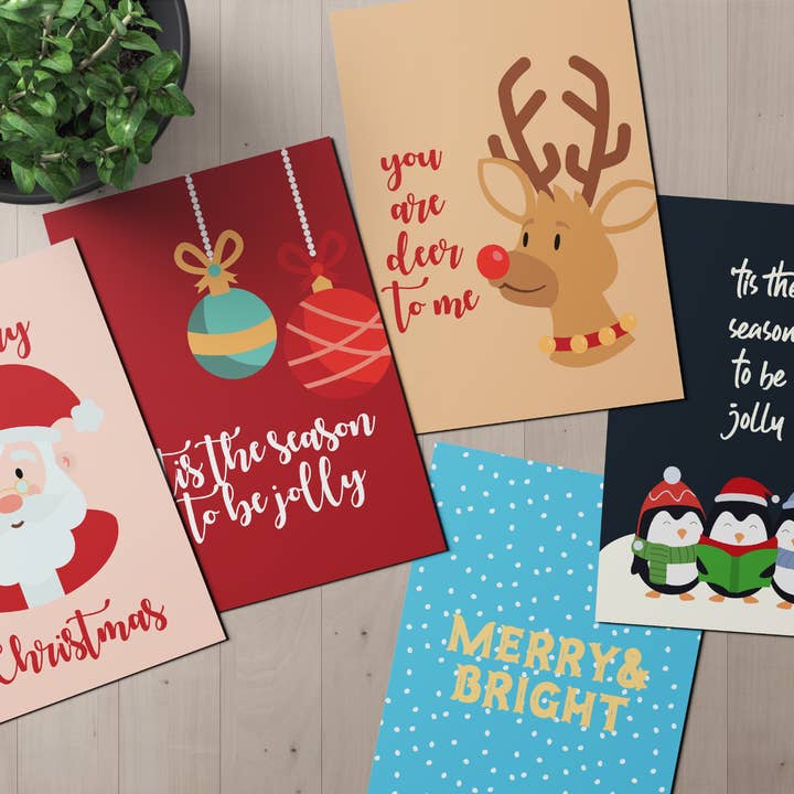 Christmas & Holiday Postcard, Set Of 5 or 10 Note Cards for wholesale by CardCraft