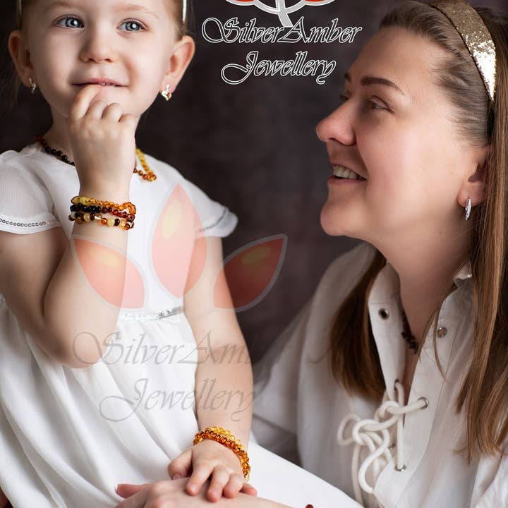 SilverAmber Jewellery - Wholesale Beaded Bracelet - Beautiful Baroque Bracelets & Anklets in Cognac, Mix, Lemon & Honey colours - Various Sizes2