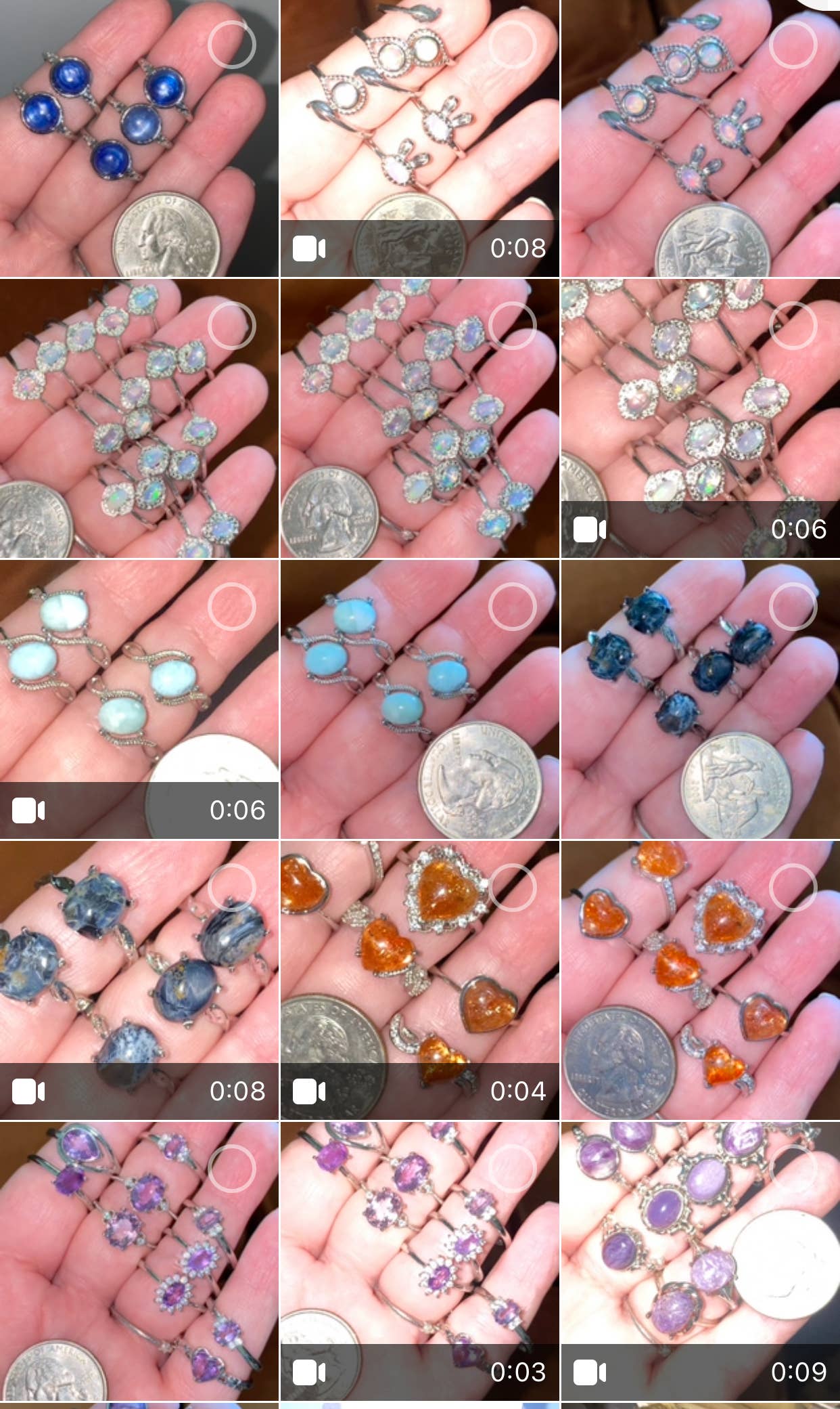 Moon River Designs - Wholesale Jewelry Set - Silver Plated Adjustable Rings Assorted Rings Bulk Lot13